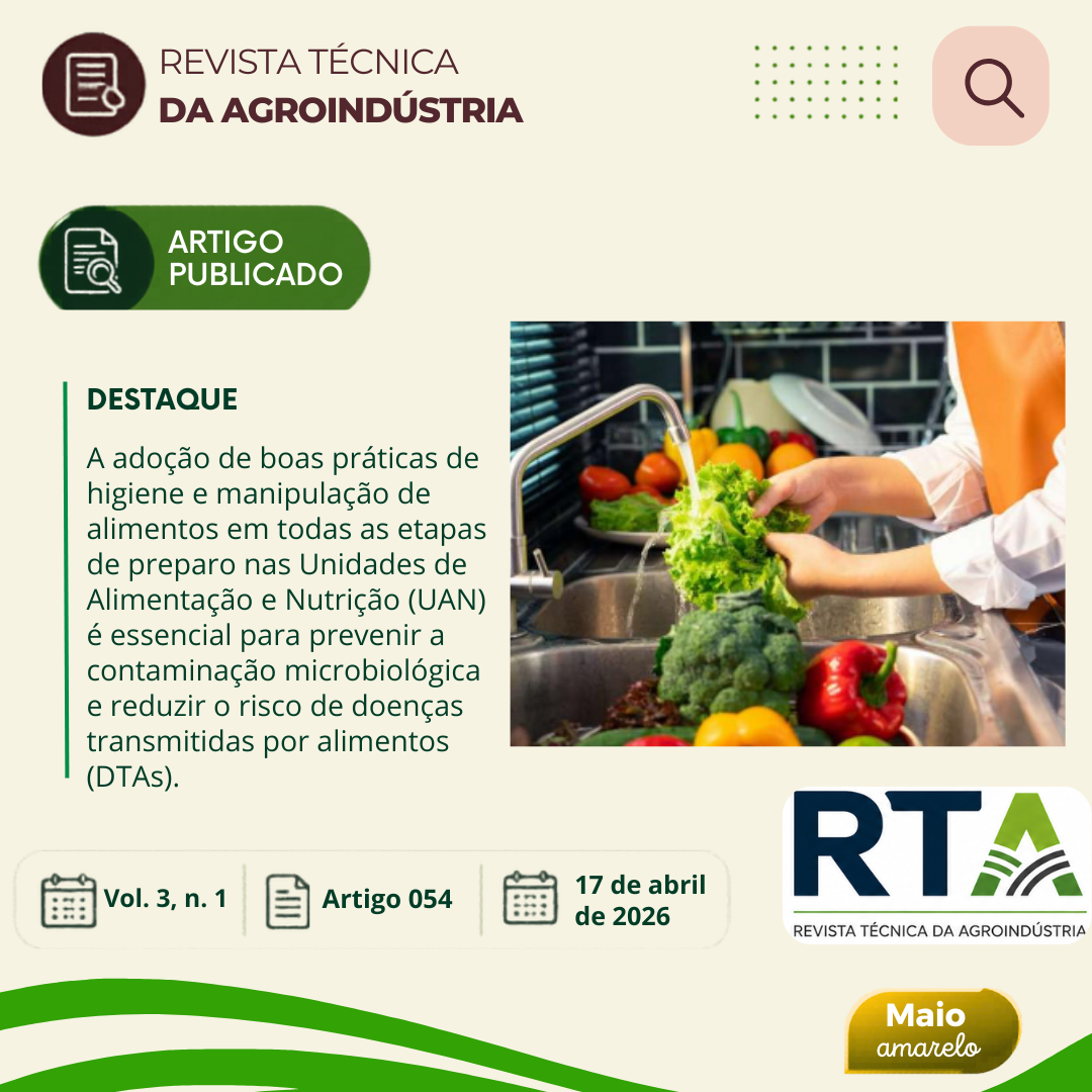 CONTAMINAÇÃO MICROBIOLÓGICA DE ALIMENTOS EM UNIDADES DE ALIMENTAÇÃO E NUTRIÇÃO: ANÁLISE DE RISCOS E ESTRATÉGIAS TECNOLÓGICAS DE CONTROLE